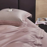 Egyptian Cotton Duvet Set  Luxurious Blush Pink With Lace Trim - Product detail 7