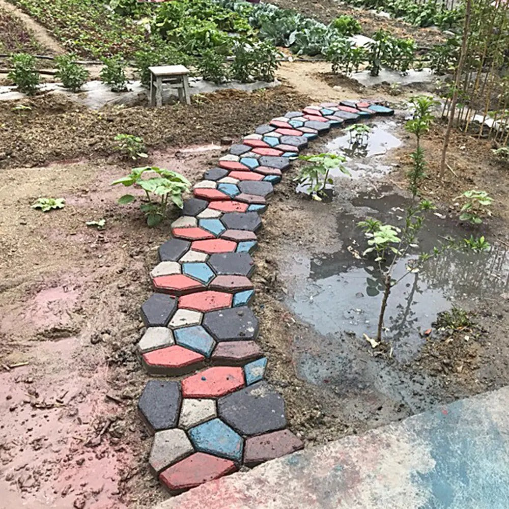 Garden Path Mold  Geometric Pattern Concrete Paver Form - Product detail 5