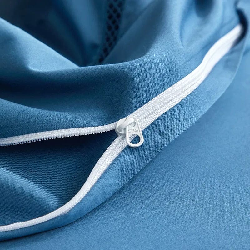 Egyptian Cotton Bedding Set  Jacquard Blue Luxury Duvet Set - Product detail 11