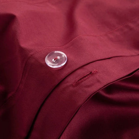 Luxury Egyptian Cotton Duvet Set  Deep Wine Striped Pattern - Product detail 10