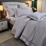 Luxury Egyptian Cotton Bedding  Silver Quilted Duvet Set - Product detail 4