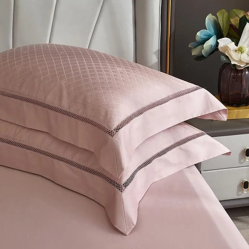 Luxury Egyptian Cotton Bedding  Quilted Blush Pink Design - Product detail 6