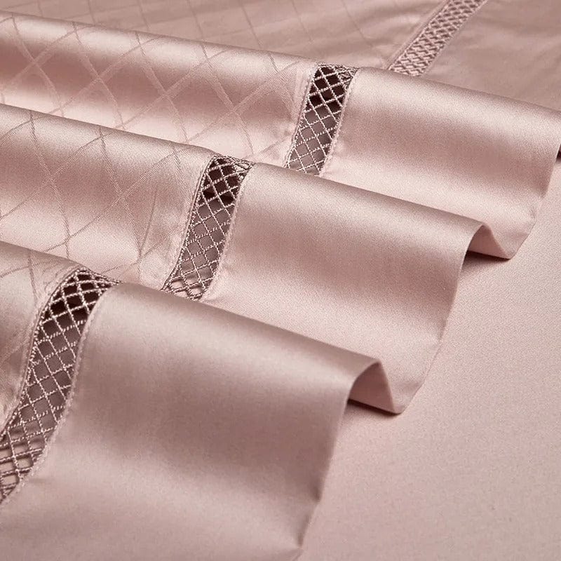 Luxury Egyptian Cotton Bedding  Quilted Blush Pink Design - Product detail 5