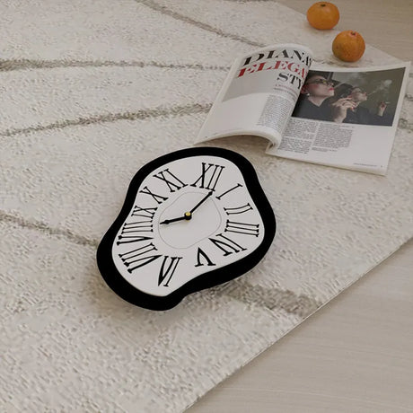 Modern Wall Clock  Melting Roman Numerals Design - Product detail 5