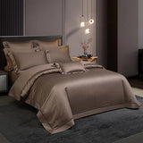 Egyptian Cotton Duvet Set  Chevron Jacquard Pattern - Detailed view