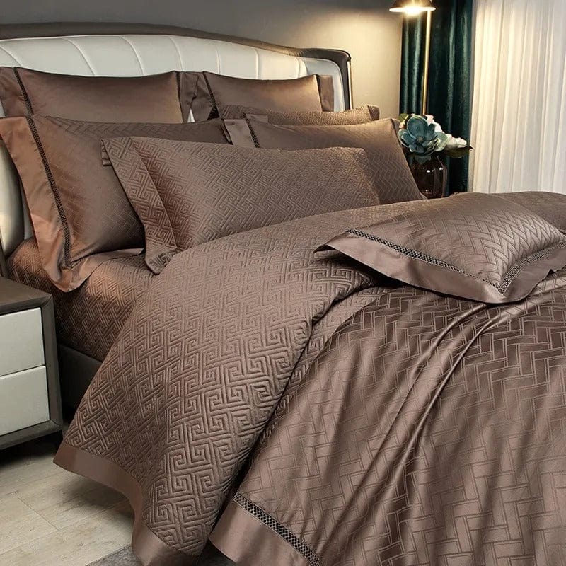 Egyptian Cotton Duvet Set  Chevron Jacquard Pattern - Product detail 4