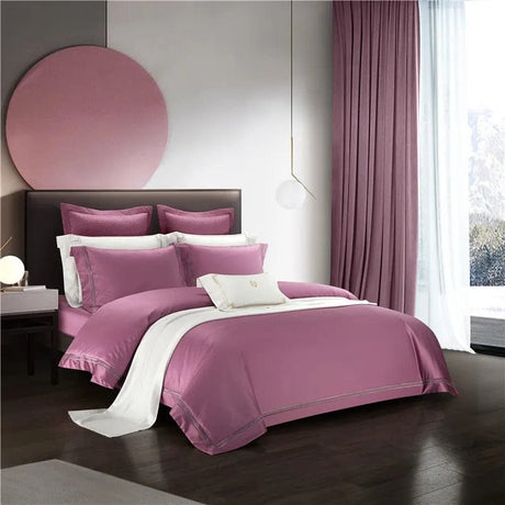 Egyptian Cotton Duvet Set  Soft Pink Luxury Bedding - Product showcase