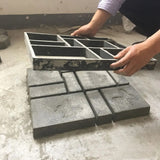 Garden Path Mold  Geometric Pattern Concrete Paver Form - Detailed view