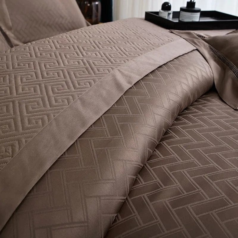 Egyptian Cotton Duvet Set  Chevron Jacquard Pattern - Product detail 8