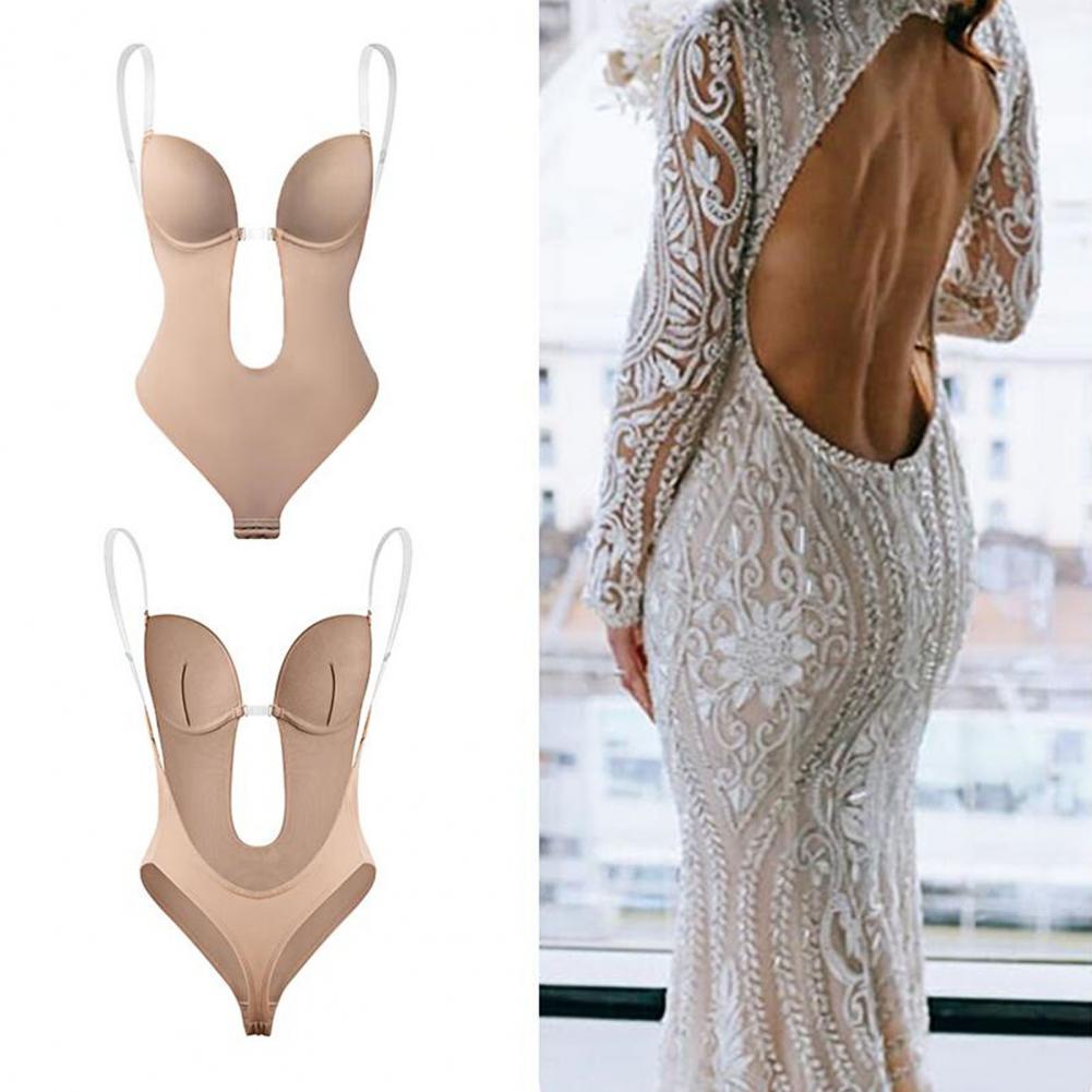 Womens Shaping Bodysuit  Deep V-Neck Smoothing Design - Product detail 5