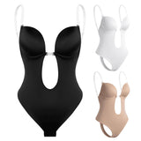 Womens Shaping Bodysuit  Deep V-Neck Smoothing Design - Product example