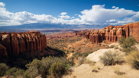 Desert Mountain Wallpaper design file showing detailed red rock canyon panorama and natural colors