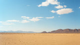 Desert wallpaper design file showing detailed arid landscape and crystal clear blue sky pattern