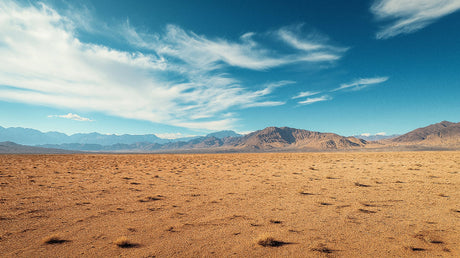 Desert mountain wallpaper design file showing full pattern with rich earth tones and blue sky
