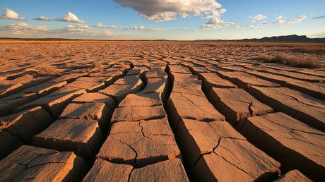 Desert landscape wallpaper design file showing detailed cracked earth pattern and terracotta color palette