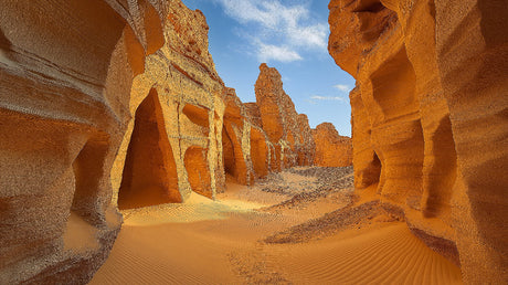 Desert Canyon Wallpaper design file showing detailed golden canyon landscape pattern