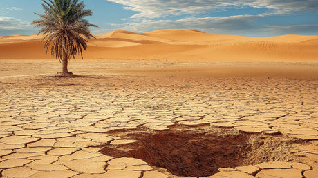 Desert landscape wallpaper design file showing detailed golden dunes and palm tree pattern