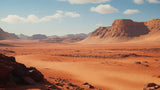 Desert canyon design file showing detailed sandstone textures and natural color palette