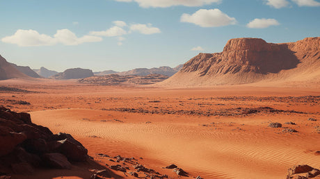 Desert canyon design file showing detailed sandstone textures and natural color palette