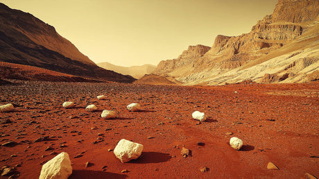 Mars-like terracotta landscape design file showing detailed texture and color variations