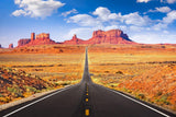 Desert landscape wallpaper design file showing full Monument Valley road panorama pattern