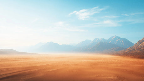 Desert Mountain Panorama wallpaper design file showing full pattern with golden dunes and mountain range