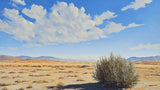Desert wallpaper design file showing golden sand dunes and cloudy blue sky pattern
