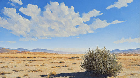 Desert wallpaper design file showing golden sand dunes and cloudy blue sky pattern
