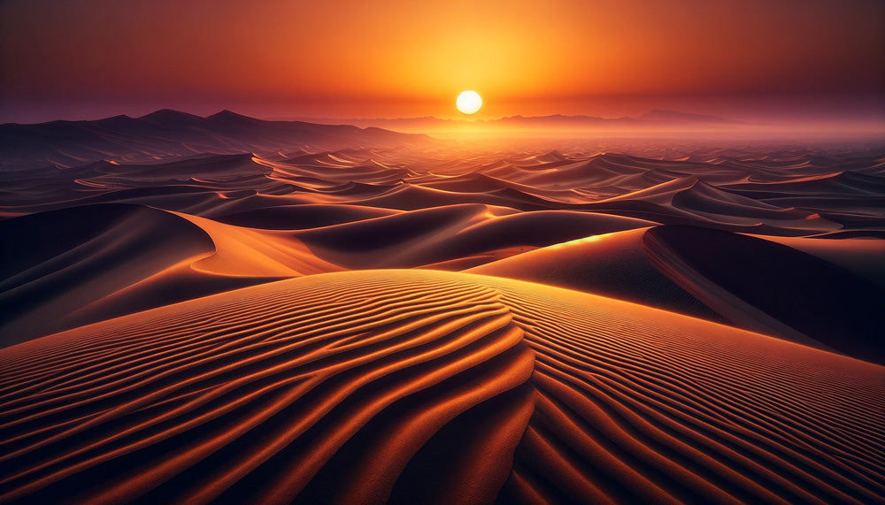 Desert wallpaper design file showing detailed sand dunes pattern with golden sunset hues