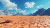 Desert landscape wallpaper design file showing terracotta mountains and clear sky pattern
