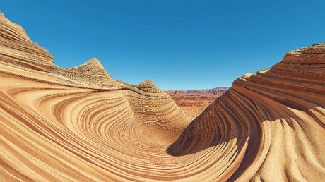 Desert canyon wall mural design file showing detailed terracotta rock patterns