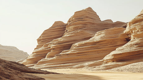 Desert landscape wallpaper design file showing detailed sandstone patterns and natural rock formations