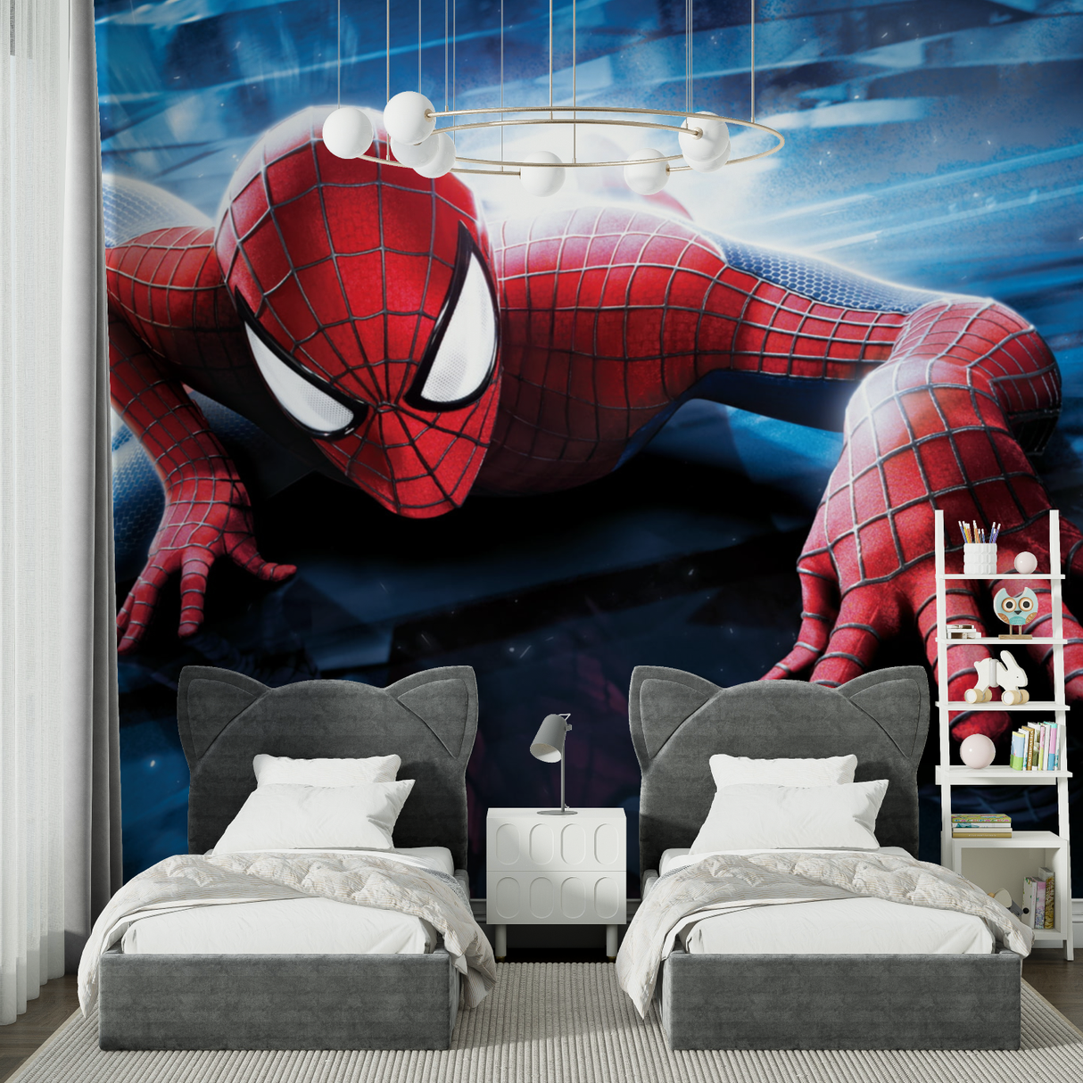 Superhero Mural Wallpaper | Spider-Man Action Design