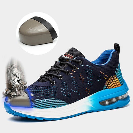 Athletic Safety Trainers  Steel Toe Mesh Work Shoes - Product showcase