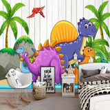Playful Dinosaur Wall Mural creating a fun atmosphere in a modern playroom space