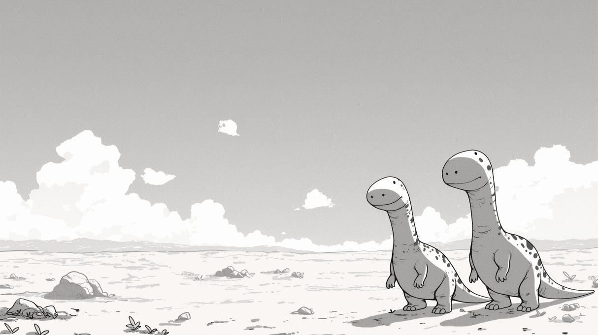 Black and white T-Rex friends design file showing full pattern details and scale