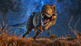 T-Rex Night Sky Adventure design file showing detailed starlit pattern and dinosaur silhouette