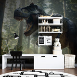 Prehistoric mural adding depth to a child's study area