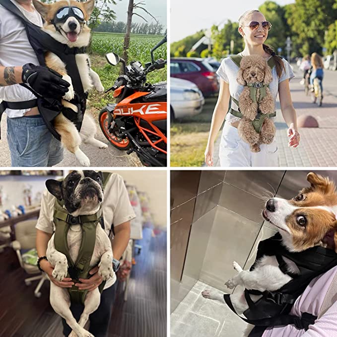 Dog Carrier Backpack  Adjustable Hands-Free Pet Transport - Product showcase