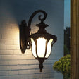 Victorian Outdoor Wall Light  Cast Iron Lantern Design - Product showcase