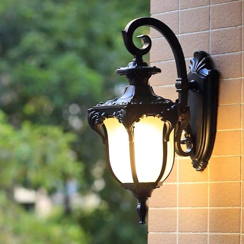 Victorian Outdoor Wall Light  Cast Iron Lantern Design - Product example