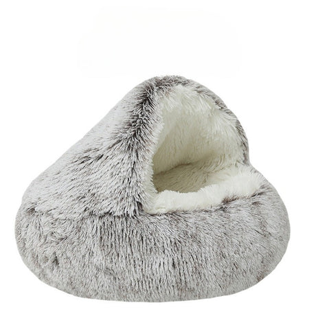 Plush Pet Bed  Convertible Round Sleeping Bag Design - Product detail 6