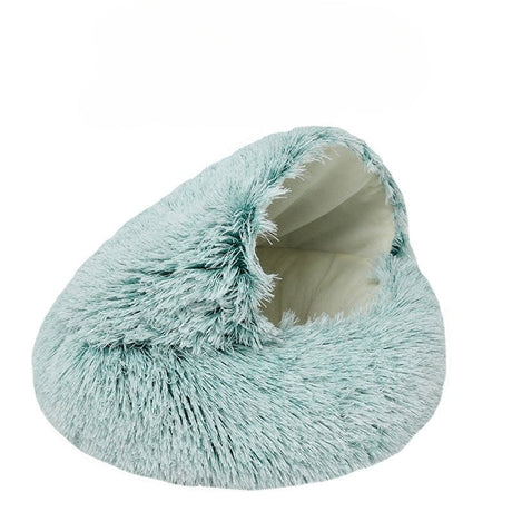 Plush Pet Bed  Convertible Round Sleeping Bag Design - Product example