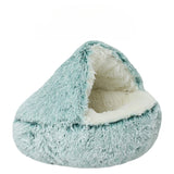 Plush Pet Bed  Convertible Round Sleeping Bag Design - Product detail 7