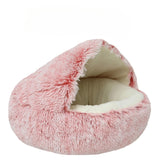 Plush Pet Bed  Convertible Round Sleeping Bag Design - Product detail 4