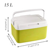 Portable Cooler Box 15L  Insulated Food  Beverage Container - Product showcase