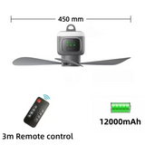 Portable LED Ceiling Fan  USB Rechargeable with Night Light - Product example