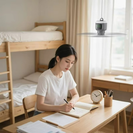 Portable LED Ceiling Fan  USB Rechargeable with Night Light - Product showcase
