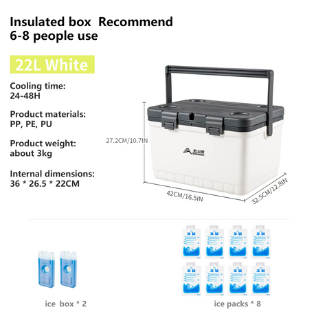 Outdoor Cooler Box  Premium Insulated Ice Chest - Product detail 5