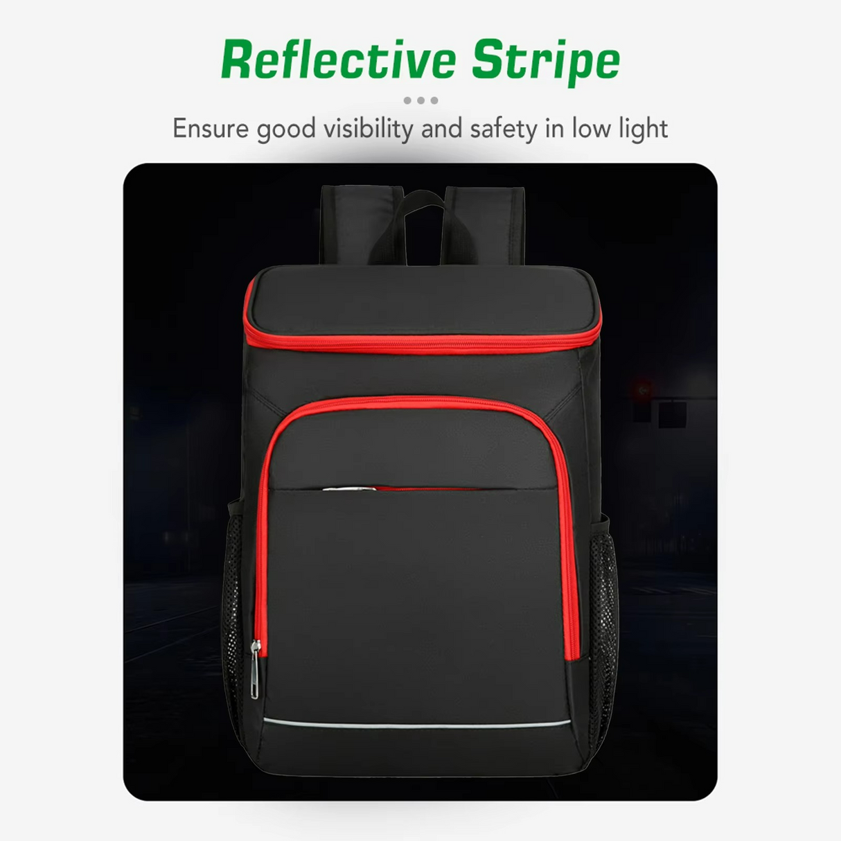 Insulated Cooler Backpack  30L Leakproof Design With Reflective Trim - Product detail 6